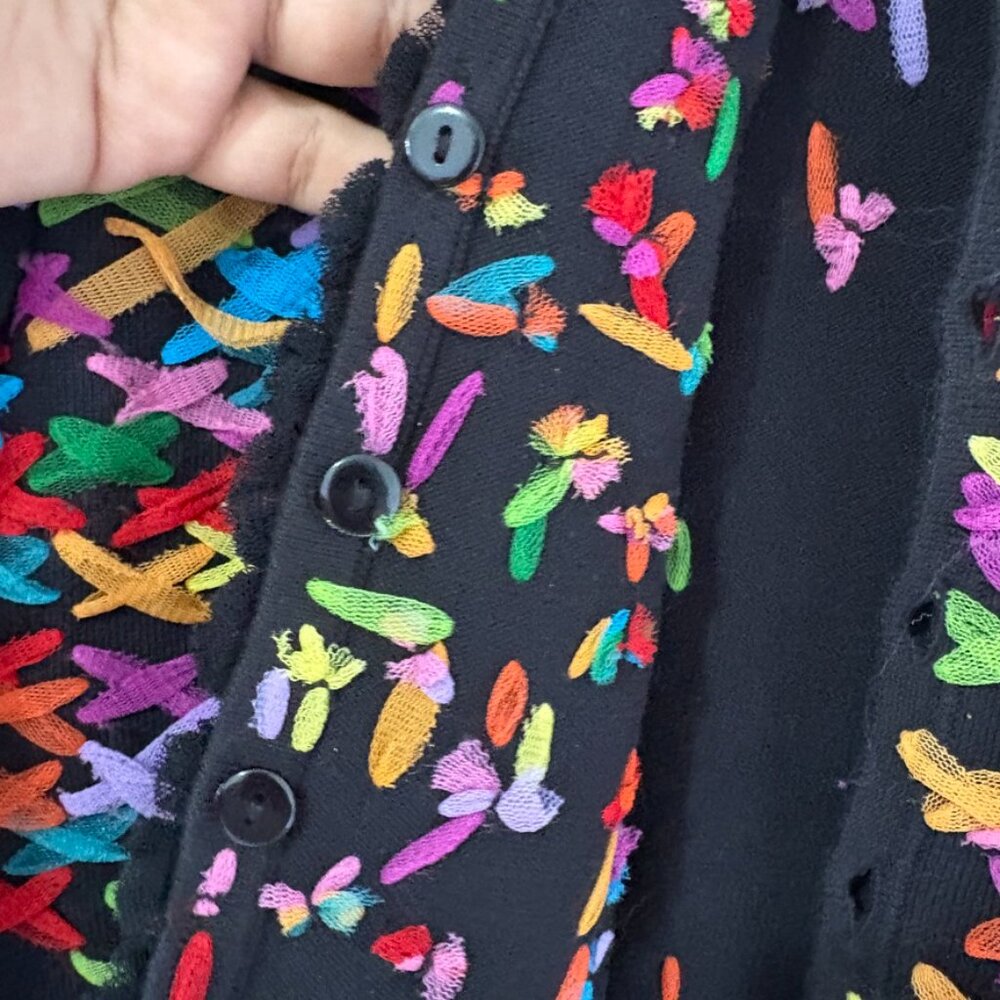 Michael Simon Colorful Criss Cross Mesh Ribbon Ca… - image 8